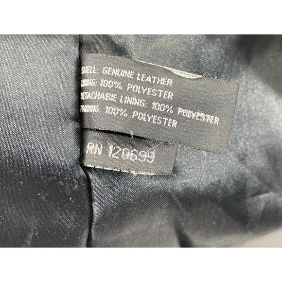 Anthm Design Co Leather Jacket Mens Size 6XL Full Zip Bomber Biker Black‎ Swirl - Picture 4 of 16